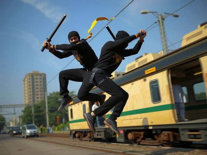 Parkour sequence in Nagpur Metro Ninjas