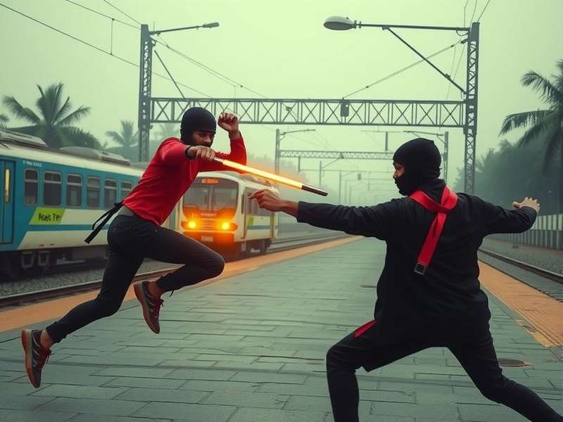 Combat scene in Nagpur Metro Ninjas